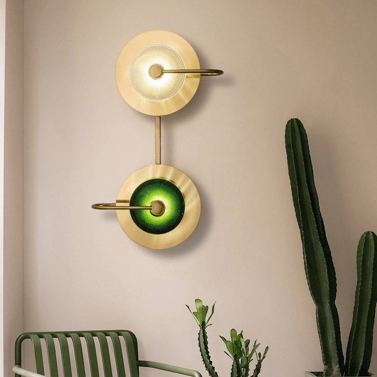 Arandela Dourada Parede Interna Futurista Belle