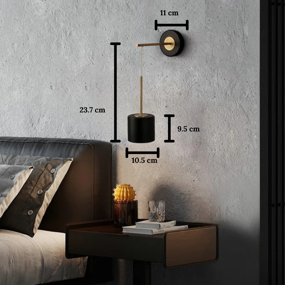 Arandela Moderna Para Quarto Circular Suspensa Em Acrílico