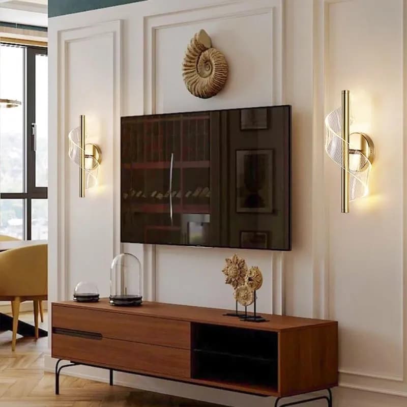 Arandela De Parede Transparente Skylight Bivolt Metal e Acrílico