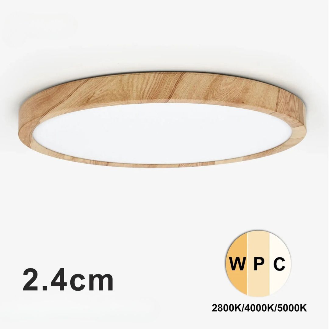 Plafon De Teto Led Sobrepor Estilo Amadeirado