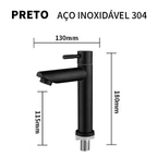 Torneira Para Banheiro Aço Inoxidável 304