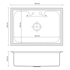 Cuba Pia Cozinha Gourmet 60x42cm Aço Inox 201