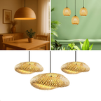 Lustre Luminaria Pendente Fibra Natural Artesanal Decorativo Bivolt