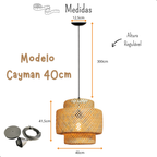 Lustre Luminaria Pendente Fibra Natural Artesanal Decorativo Bivolt