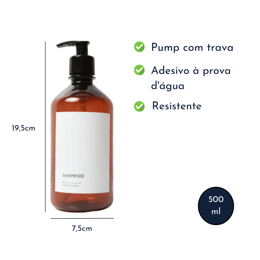 Porta Sabão Frasco Âmbar Minimal Sanchz Design