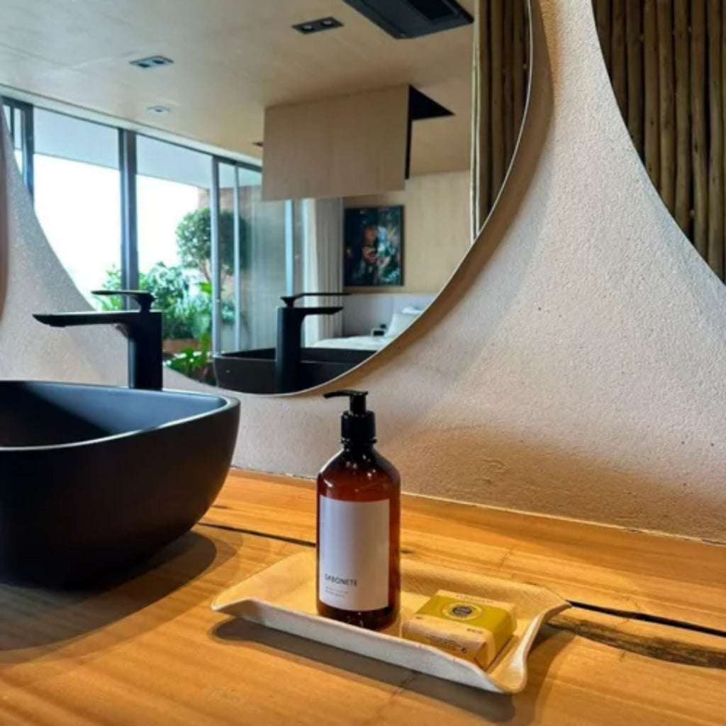 Porta Sabão Frasco Âmbar Minimal Sanchz Design