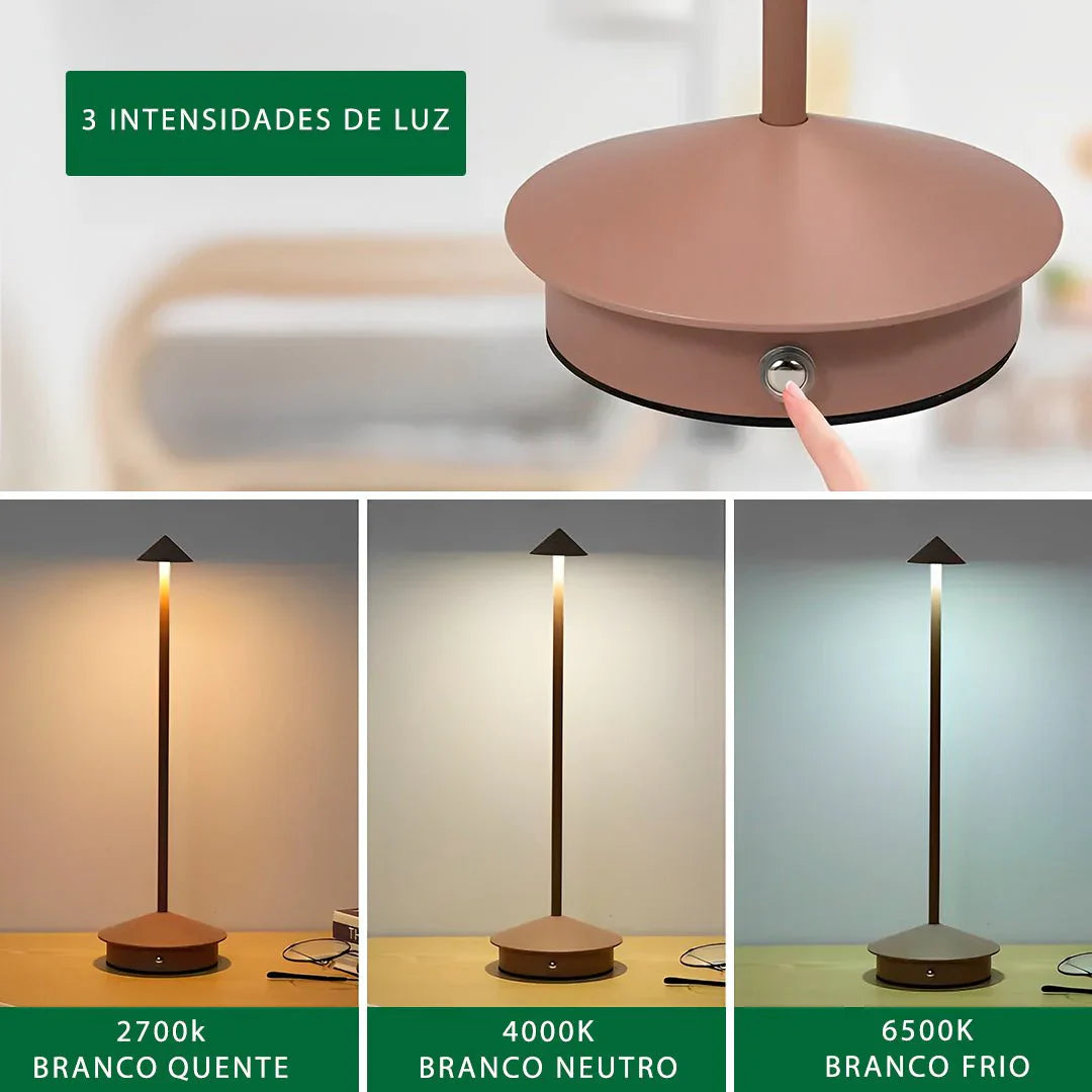 Luminária De Mesa Portátil Dilla