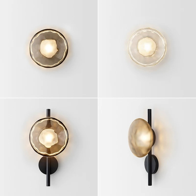 Luminária De Parede De Vidro Arandela Sala/Interna Led Minimalista