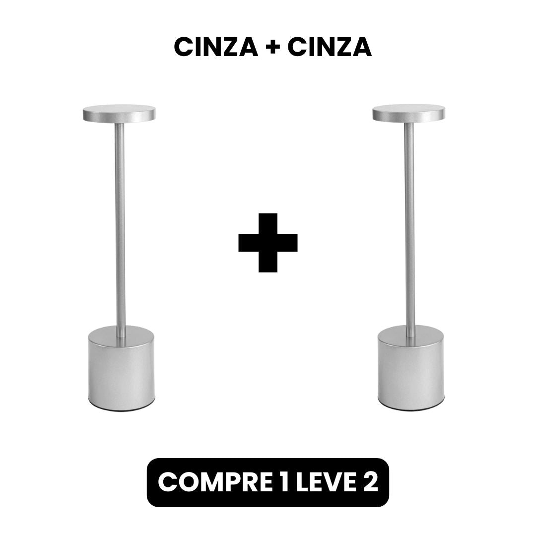 Luminária de Mesa Recarregável Sem fio Decorativa COMPRE 1 LEVE 2