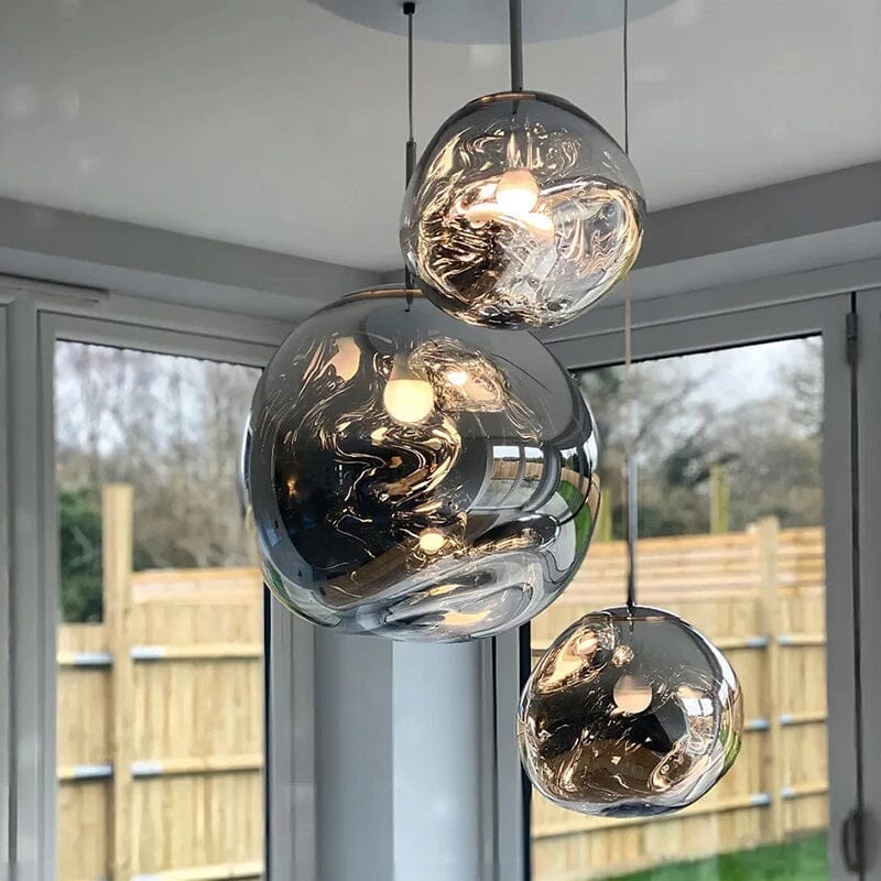 Conjunto Completo Lustre Pendente Moderno Luxuoso Lava Macaron Nórdico