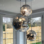 Conjunto Completo Lustre Pendente Moderno Luxuoso Lava Macaron Nórdico