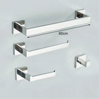 Kit Acessórios Para Banheiro Completo 4 Peças Inox 40/60cm Toalheiro De Banheiro Dourado Escovado