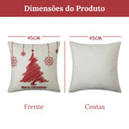 Decoração Natalina Capas de Almofada Kit 4 Peças
