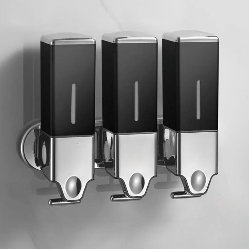 Dispenser de Sabonete Líquido Parede Shampoo Condicionador Quadrado