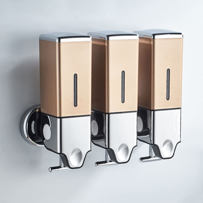 Dispenser de Sabonete Líquido Parede Shampoo Condicionador Quadrado