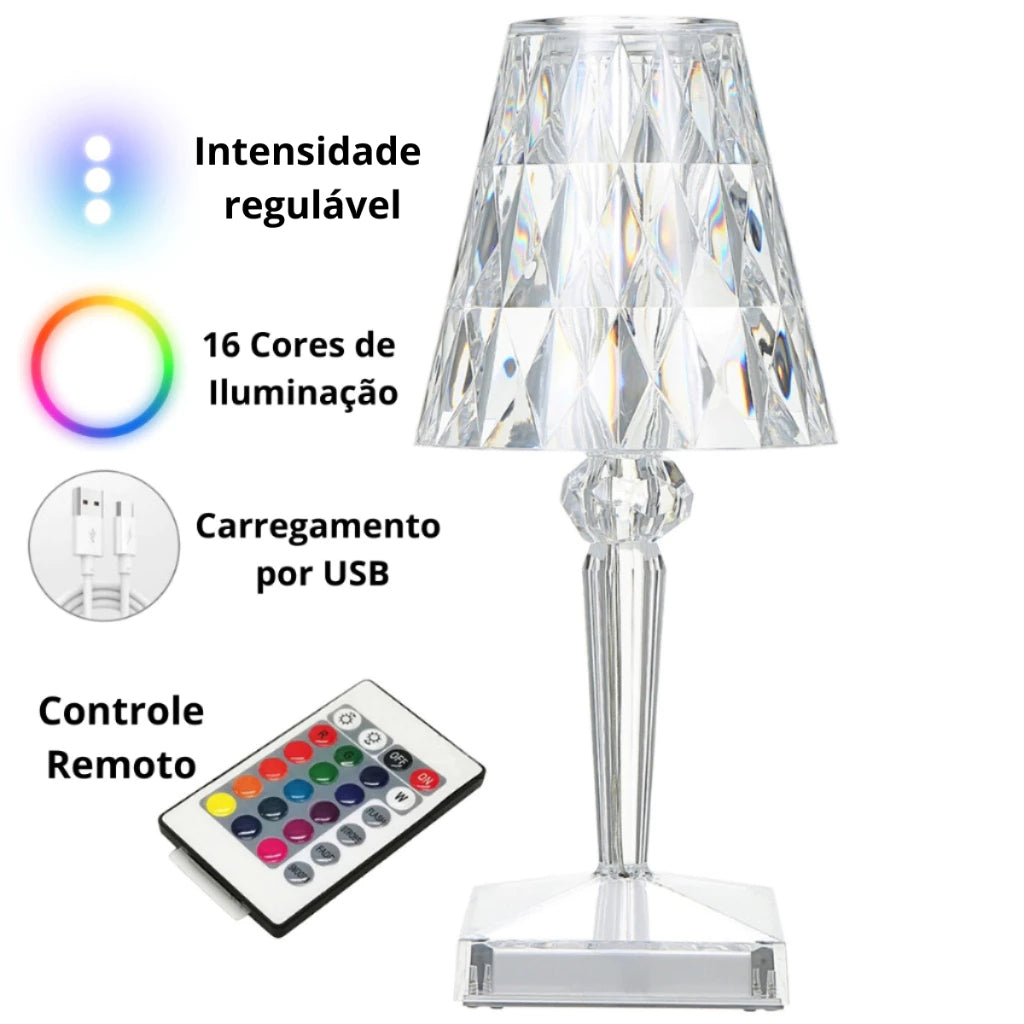 Luminária de Mesa Sem Fio 3 em 1