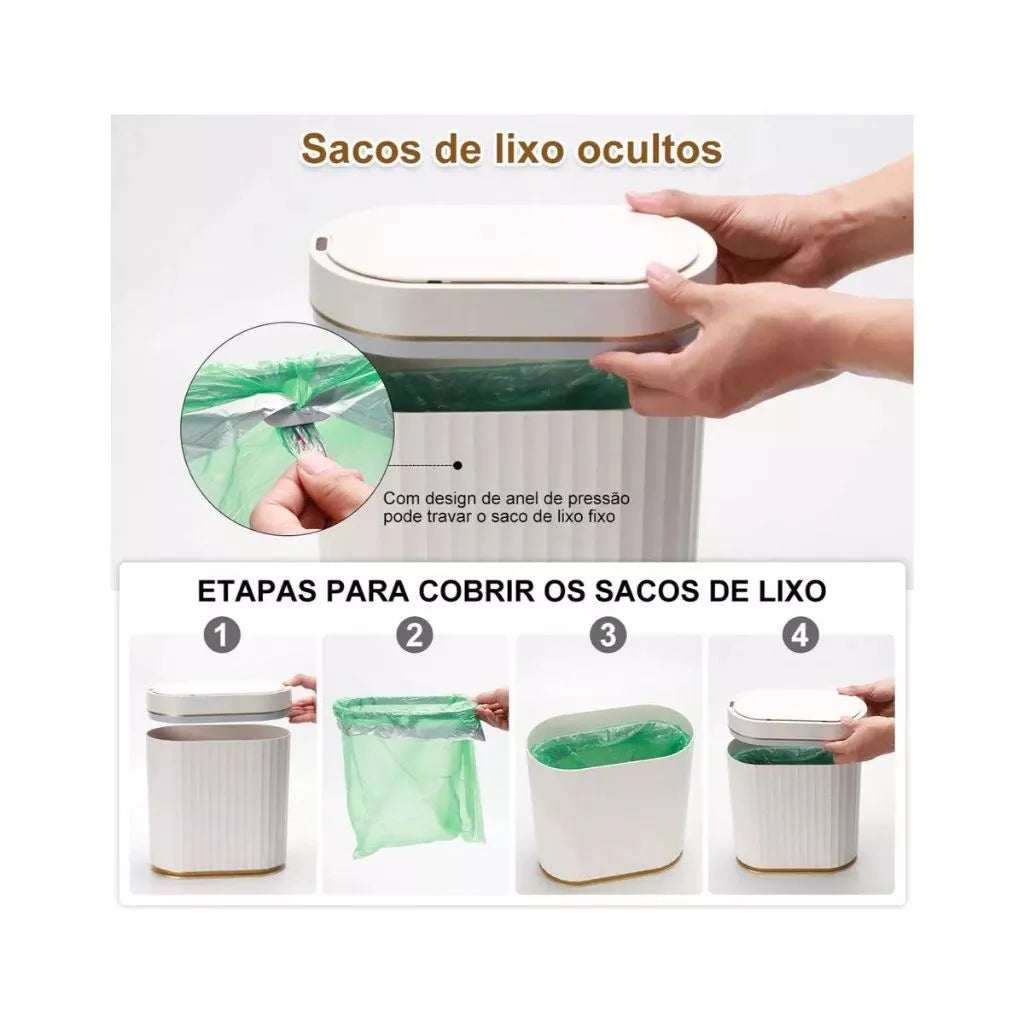 Lixeira Automática Para Banheiro Com Sensor
