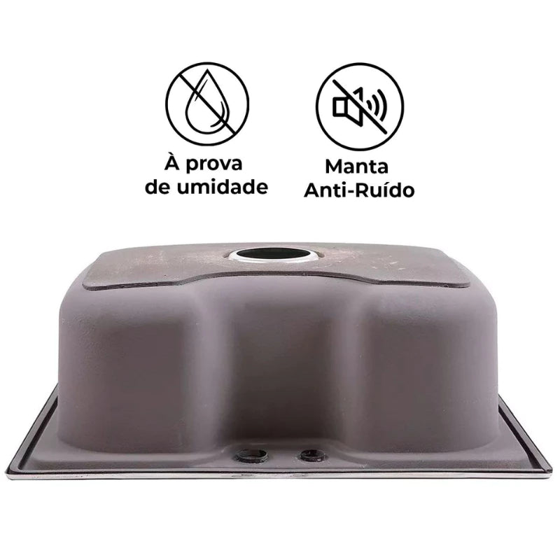 Cuba Pia Cozinha Gourmet 60x42cm Aço Inox 201