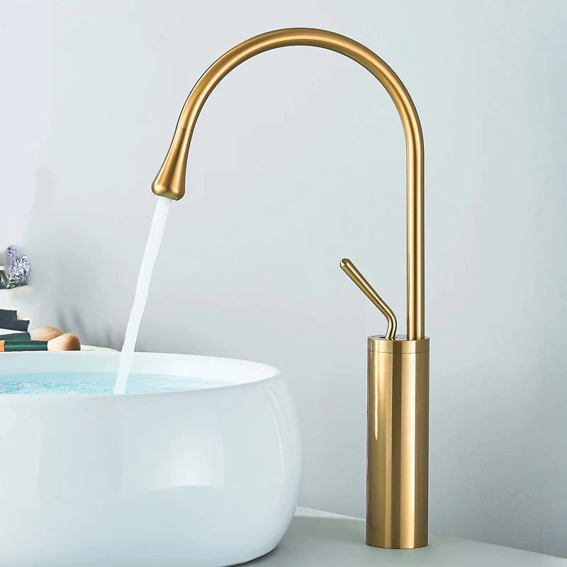 Torneira Para Banheiro Monocomando Misturador Lucca Dourado