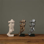 Estatuetas Decorativas Faces Abstratas 3 Peças