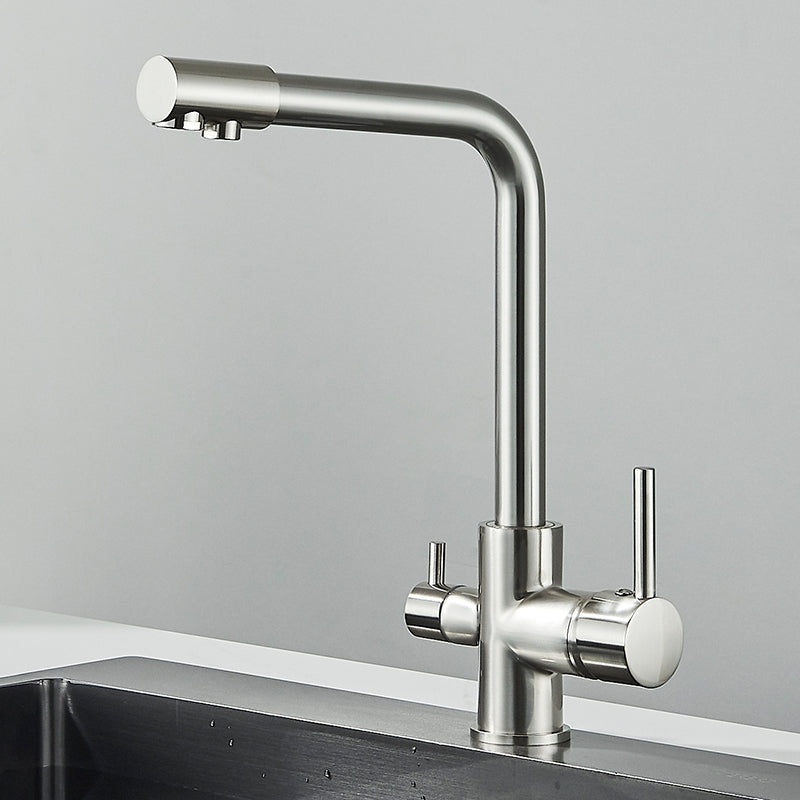 Torneira Gourmet Para Cozinha Com Filtro Modelo Duplo Comando Modelo Giratória