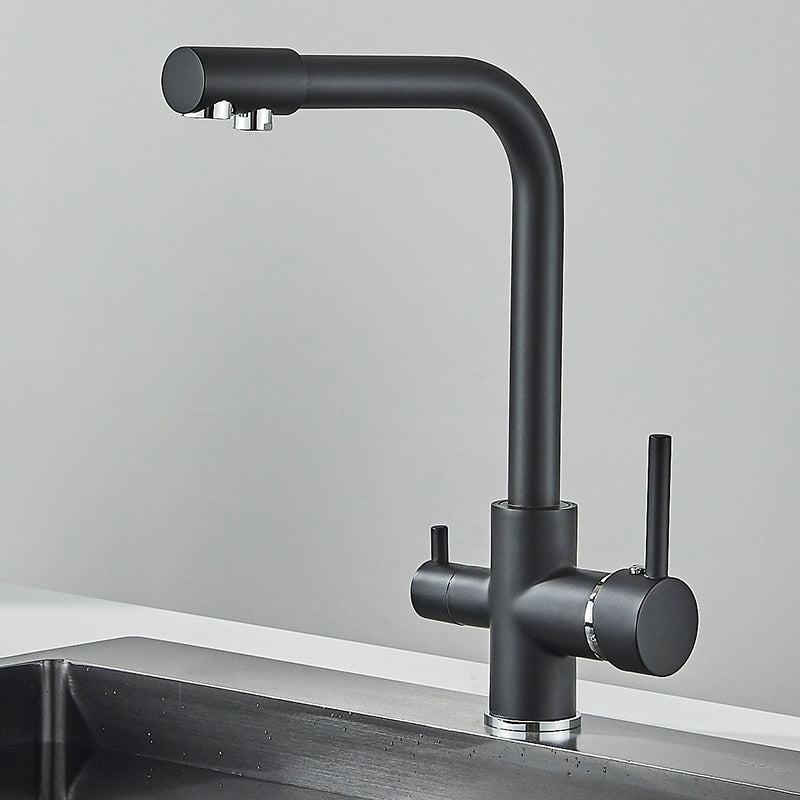 Torneira Gourmet Para Cozinha Com Filtro Modelo Duplo Comando Modelo Giratória