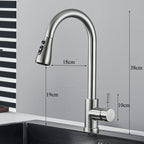 Torneira Monocomando Para Cozinha Níquel Escovado Com Extensor