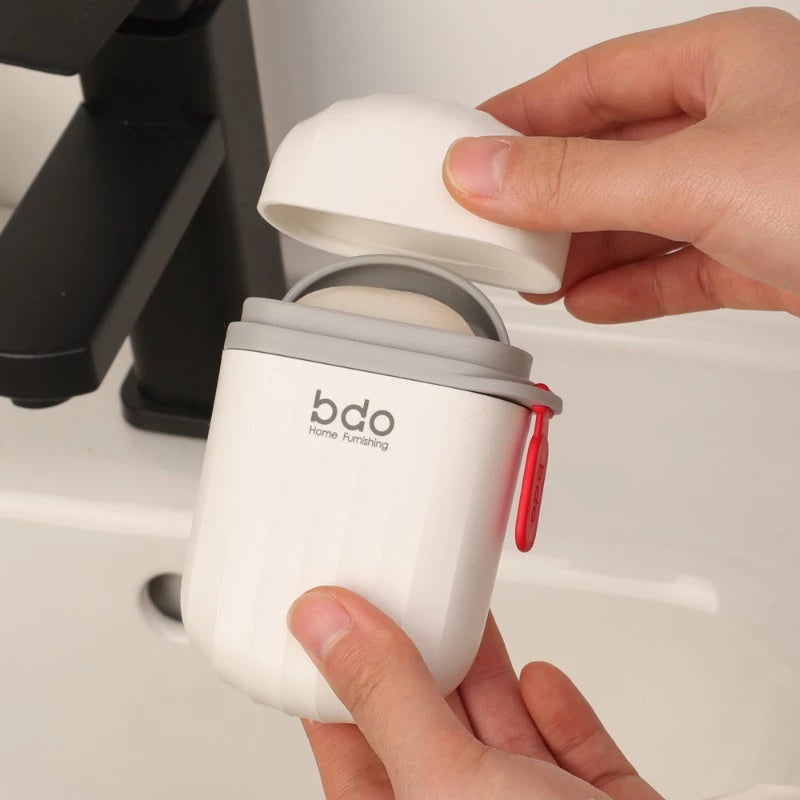 Saboneteira De Viagem com Tampa Vedado Compacta