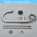 Torneira Monocomando Para Cozinha Níquel Escovado Com Extensor