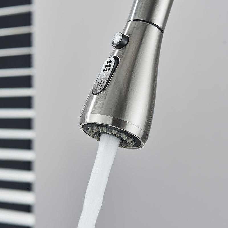 Torneira Monocomando Para Cozinha Níquel Escovado Com Extensor