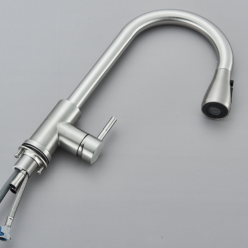 Torneira Monocomando Para Cozinha Níquel Escovado Com Extensor