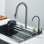 Kit Cuba Cozinha Gourmet Aço Inox Torneira Flexível