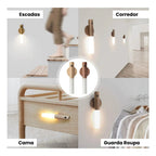 Luminária De Parede Sem Fio Luz Led Recarregável Com Sensor Movimento