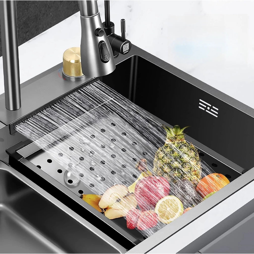 Kit Cuba Cozinha Gourmet Aço Inox Torneira Flexível
