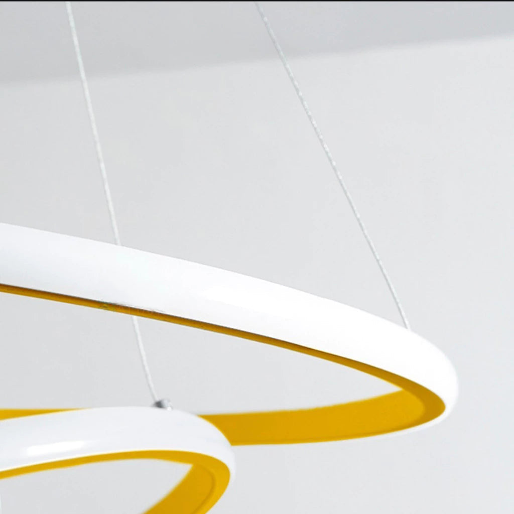 Lustre Pendente Circular Triplo em LED