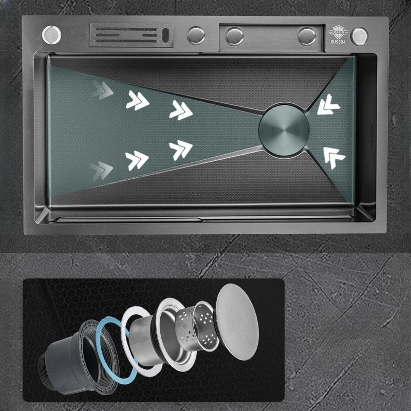 Kit Cuba Cozinha Gourmet Aço Inox Torneira Flexível