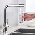 Torneira Gourmet Para Cozinha Com Filtro Modelo Duplo Comando Modelo Giratória