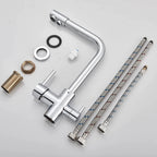 Torneira Gourmet Para Cozinha Com Filtro Modelo Duplo Comando Modelo Giratória