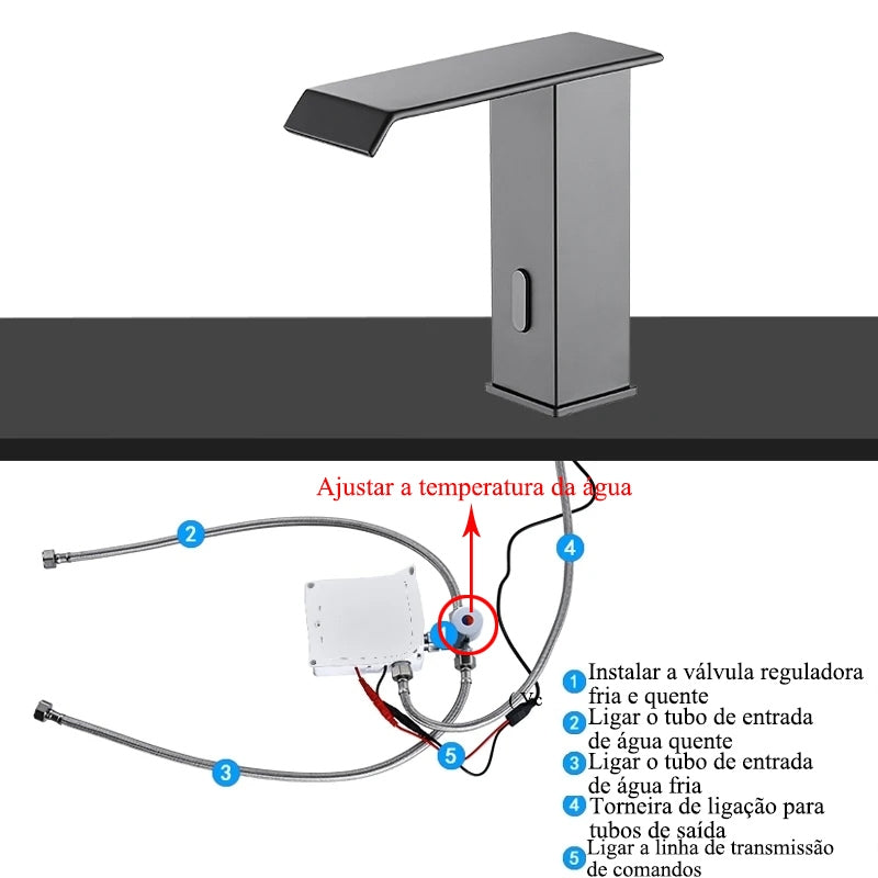 Torneira Elétrica Para Banheiro Com Sensor Touch Modelo Arion