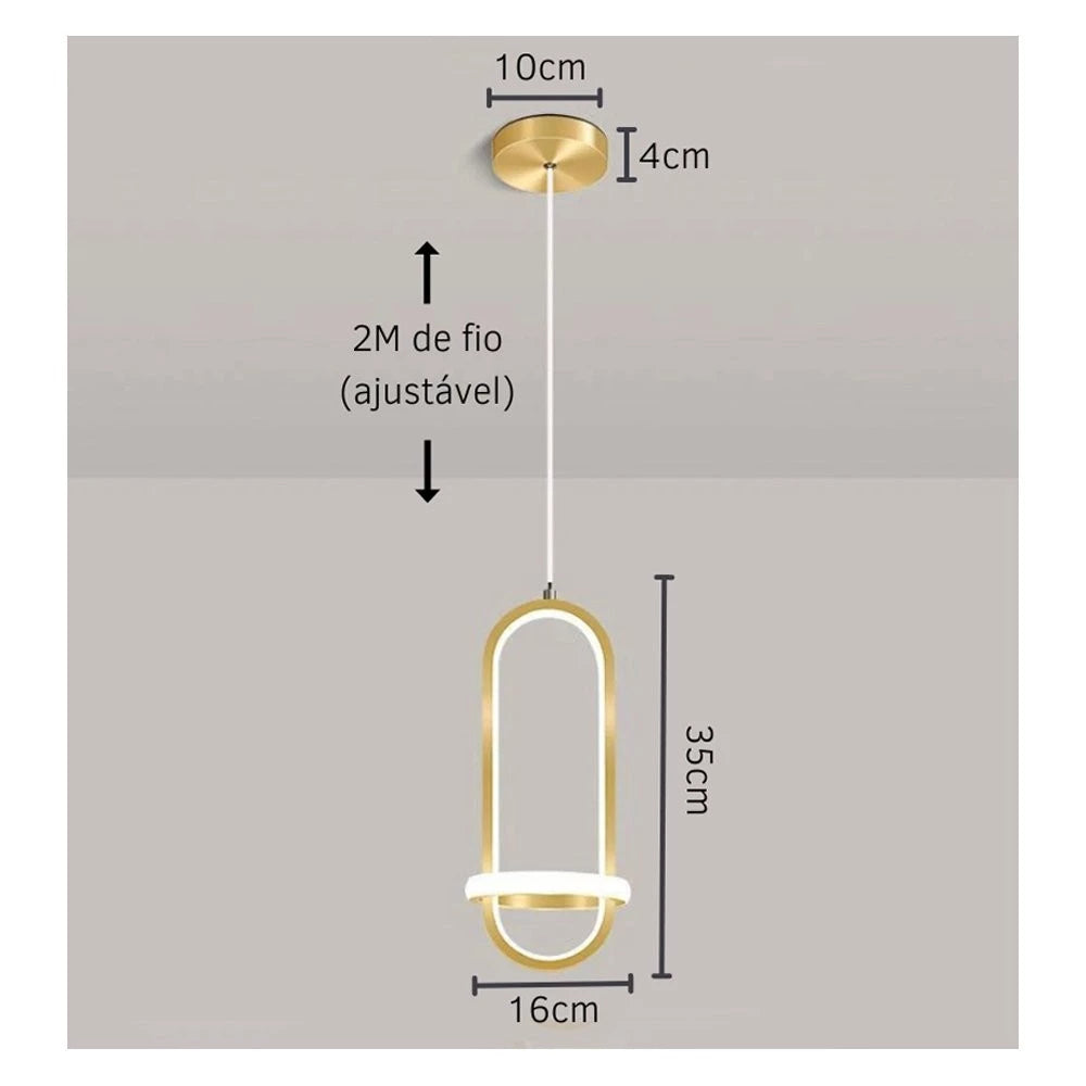 Luminária Pendente Nórdico Contemporâneo