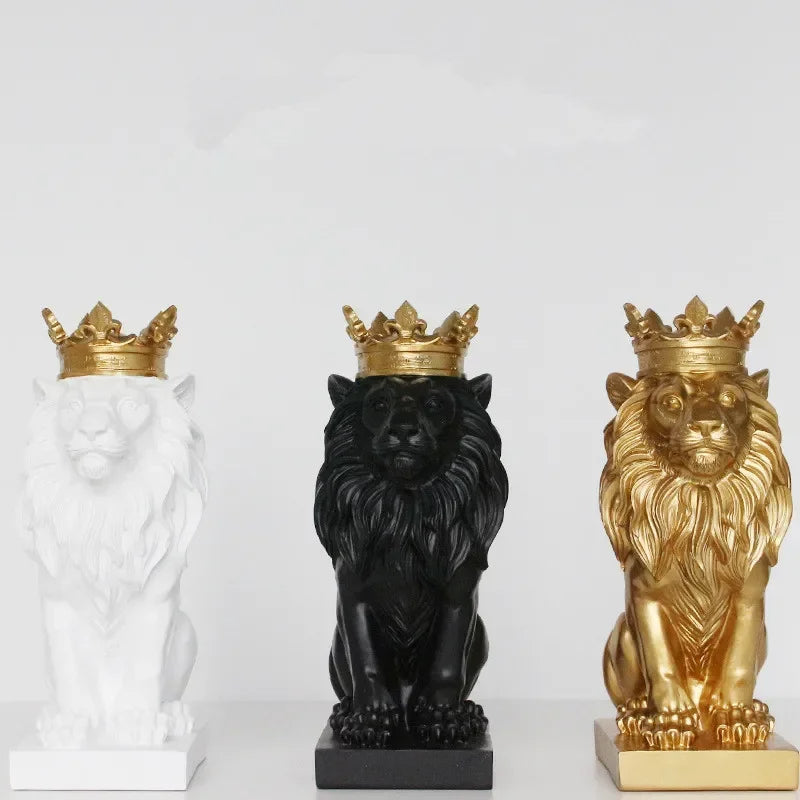 Estatueta Decorativa Leão Imperador
