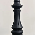 Conjunto 3 Peças Estatuetas Decorativas Peças de Xadrez Preto em Resina