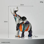 Estatuetas Decorativas Elefantes Abstratos