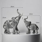 Estatuetas Decorativas Elefantes Abstratos