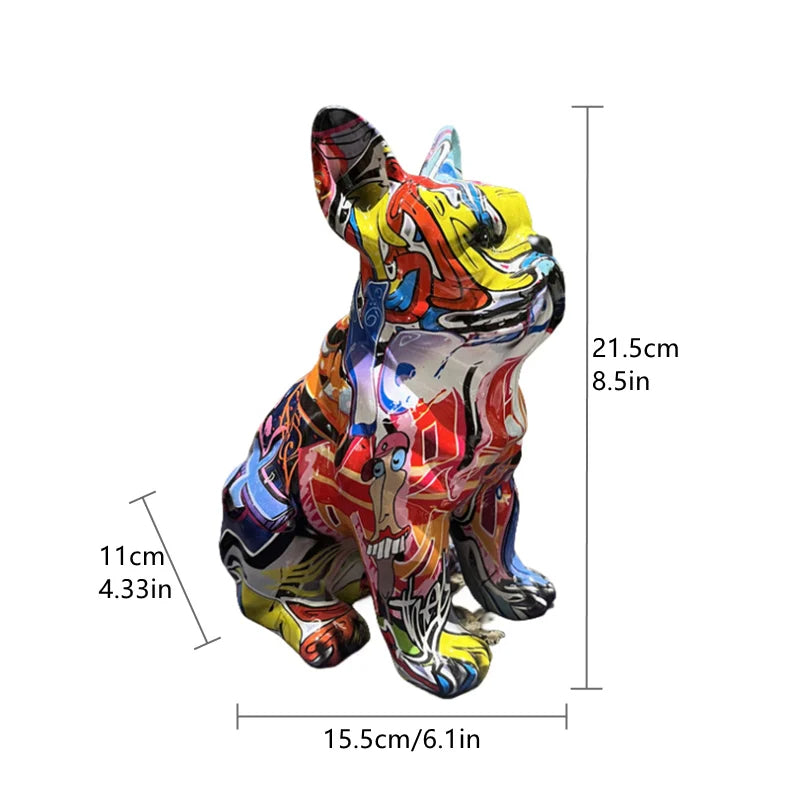 Estatueta Bulldog Abstrato