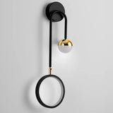 Arandela de Parede Preto Lado Direito