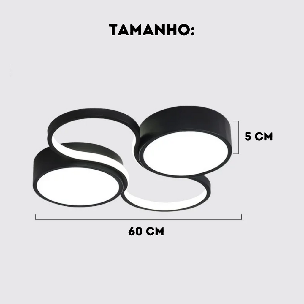 Luminária de Teto Plafon Redondo Led