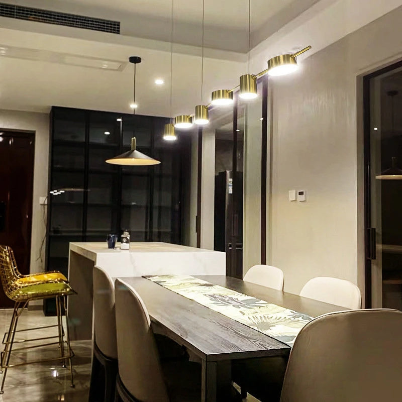 Lustre Para Sala de Jantar Moderno Montreal Dourado