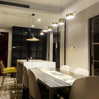 Lustre Para Sala de Jantar Moderno Montreal Dourado