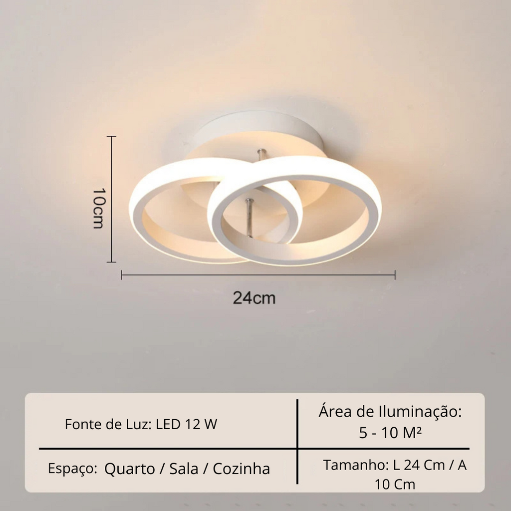 Lustre Para Sala Moderno em LED